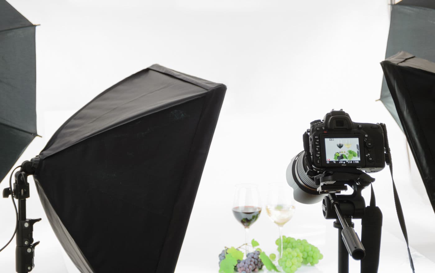 Studio-opstelling voor een productfotoshoot